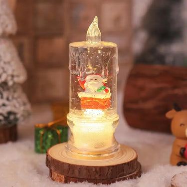 Bougies LED étincelantes d’eau de Noël-Lampe Veilleuse